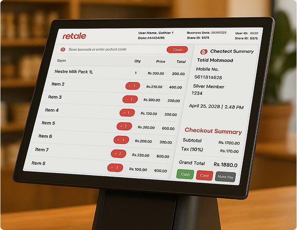 Smart POS Retail Interface